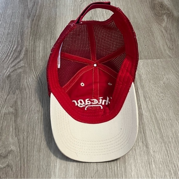 Men's Tyvis Chicago Illinois Windy City Red & White Baseball Hat - Picture 8 of 12